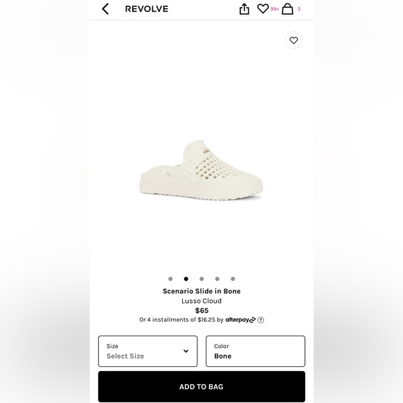 Lusso Cloud Scenario Slide in Bone White (NWT) - Picture 7 of 9